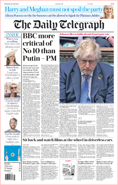 The Daily Telegraph (UK) - No  51,920 [20 Apr 2022]