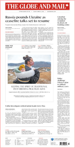 The Globe and Mail (Ottawa-Québec Edition) [2022 03 15]