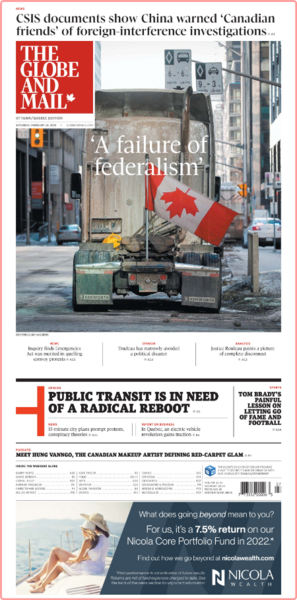 The Globe and Mail (Ottawa-Québec Edition) [2023 02 18]