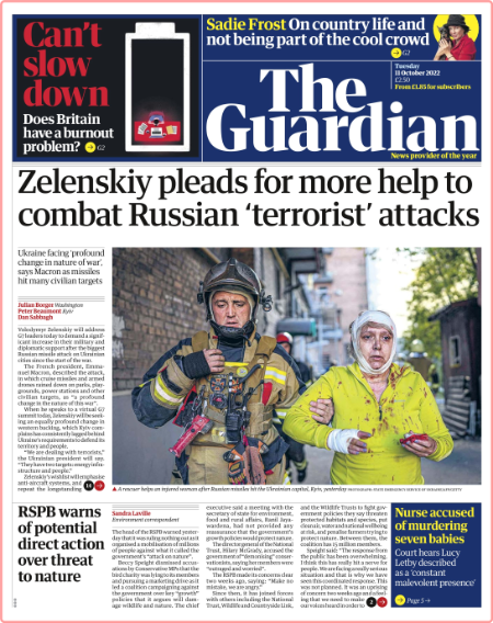 The Guardian Uk October 11th 2022