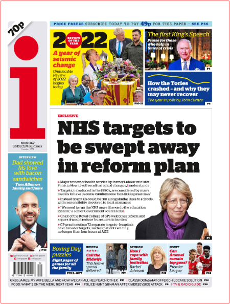 The i Newspaper - Issue 3772 [26 Dec 2022]