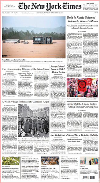The New York Times - No  59,551 [19 Sep 2022]