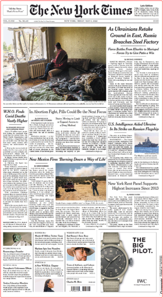 The New York Times - No  59,415 [06 May 2022]