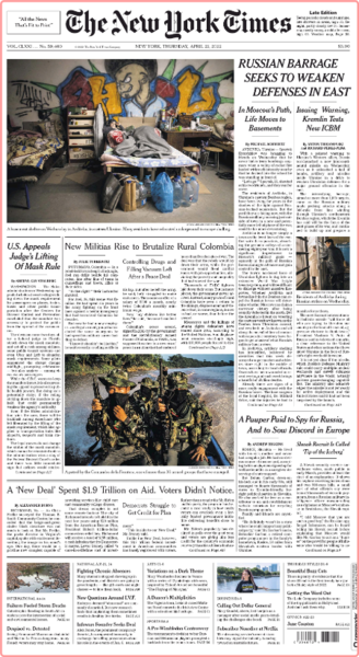 The New York Times - No  59,400 [21 Apr 2022]