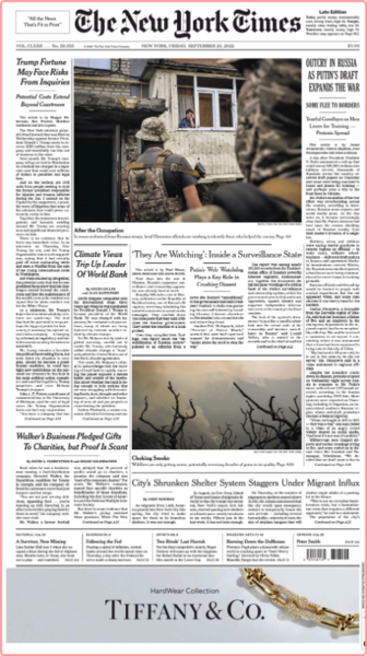 The New York Times - No  59,555 [23 Sep 2022]