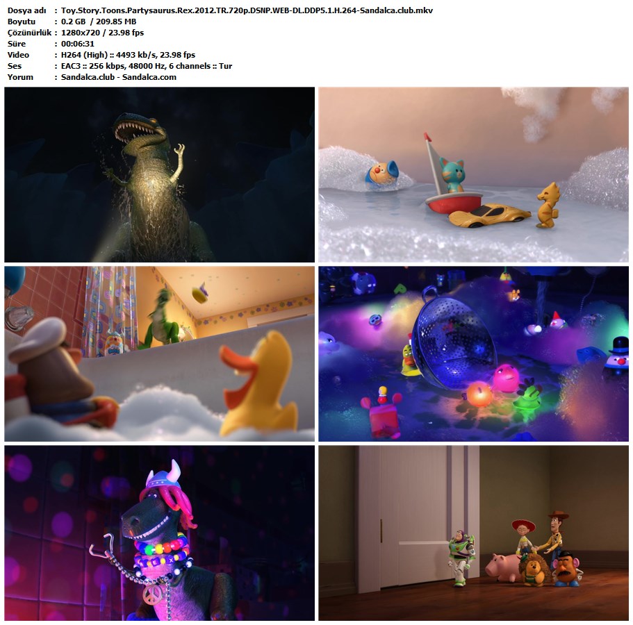 Toy Story Toons: Partysaurus Rex Türkçe Dublaj indir | 720p | 2012
