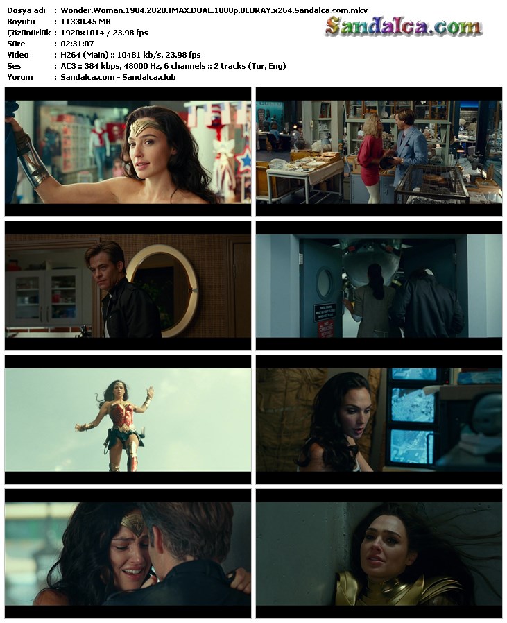 Wonder Woman 1984 Türkçe Dublaj indir | 1080p DUAL | 2020