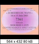 24 HEURES DU MANS YEAR BY YEAR PART FIVE 2000 - 2009 - Page 16 2003-lm-b-ticket-03rufy0