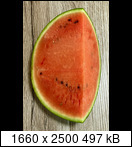 Viertel Melone von oben